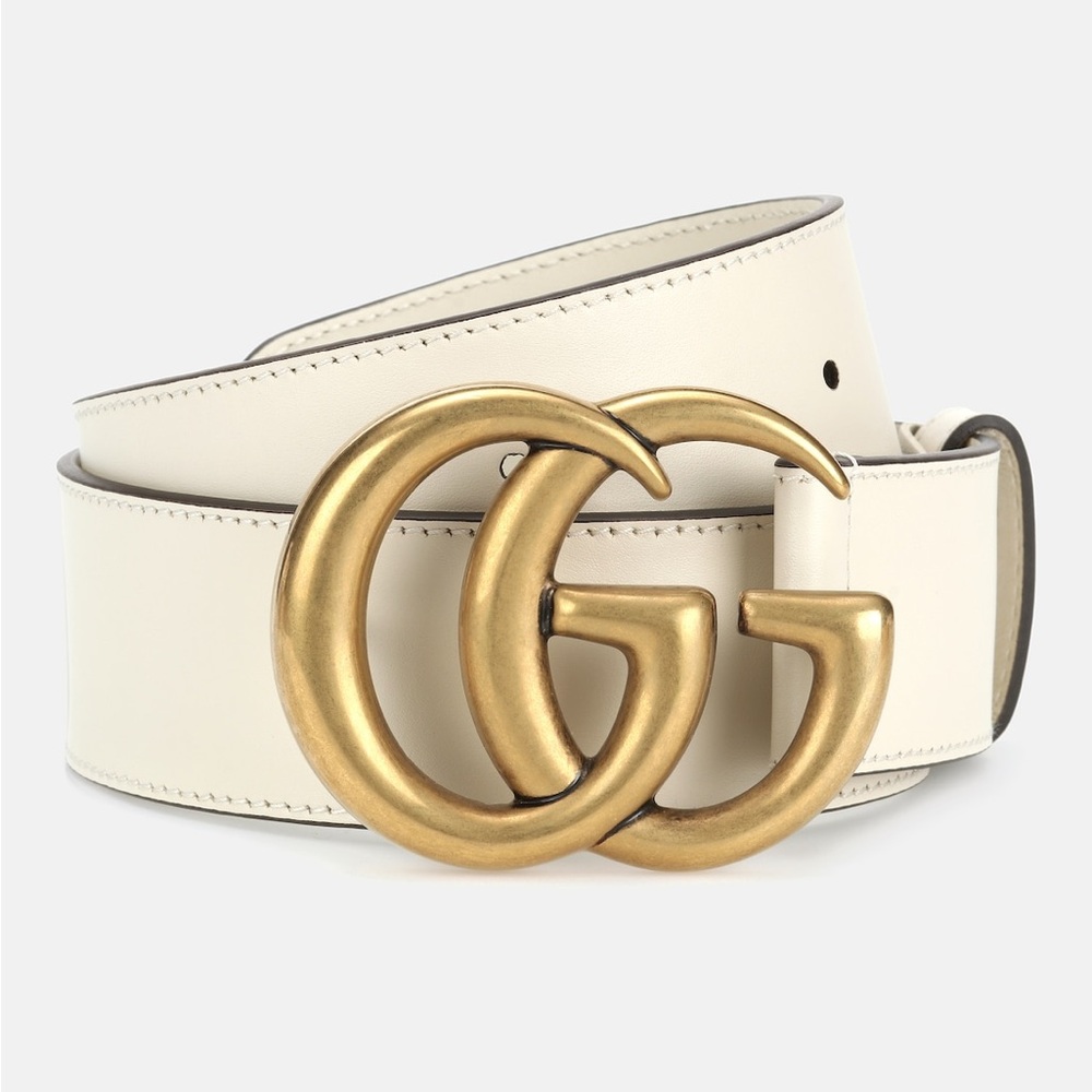 LIKE NEW Gucci GG Logo Leather Belt